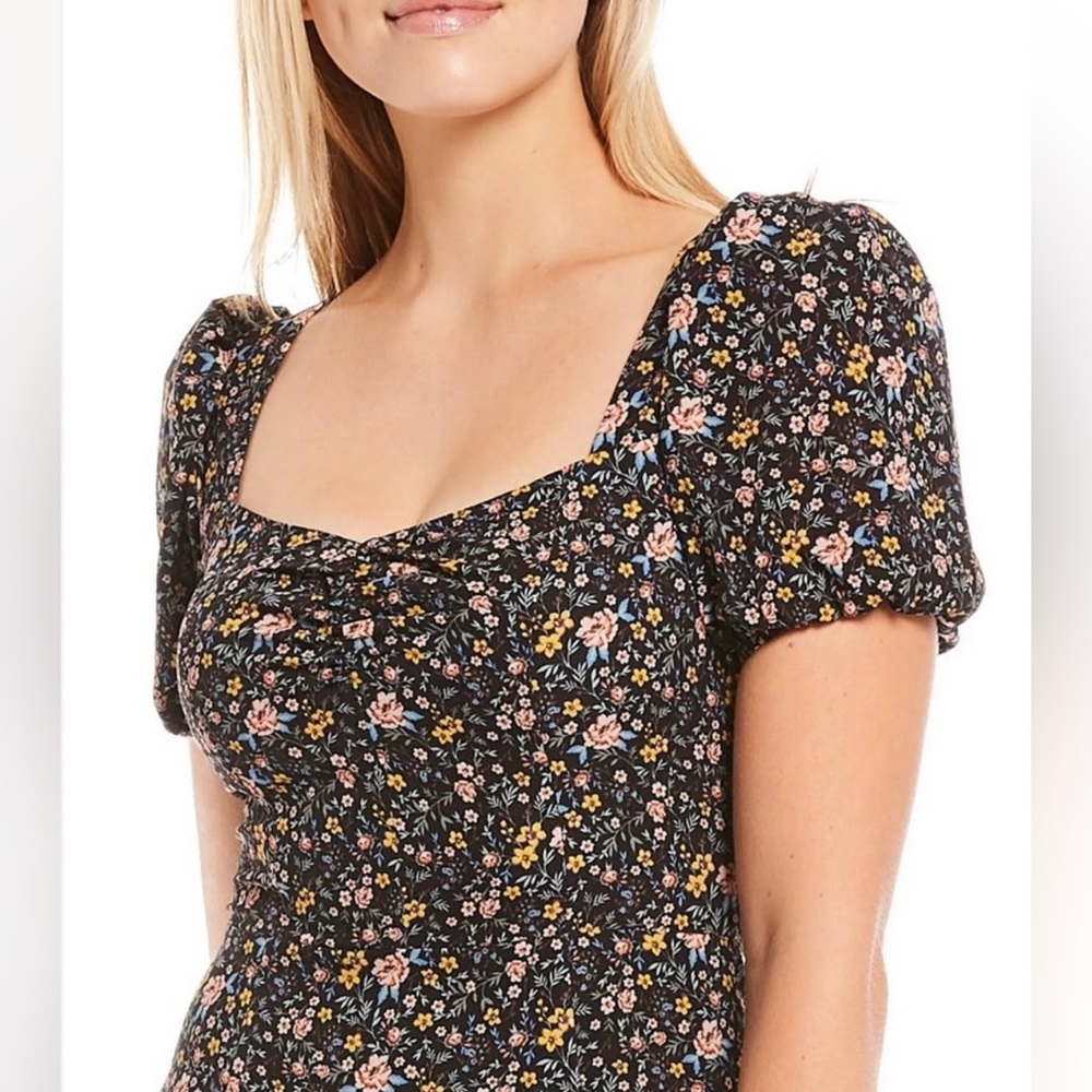 FRENCH CONNECTION Delmira Verona Floral Print Mini Dress Womens Size 8 - NWT - Picture 2 of 6